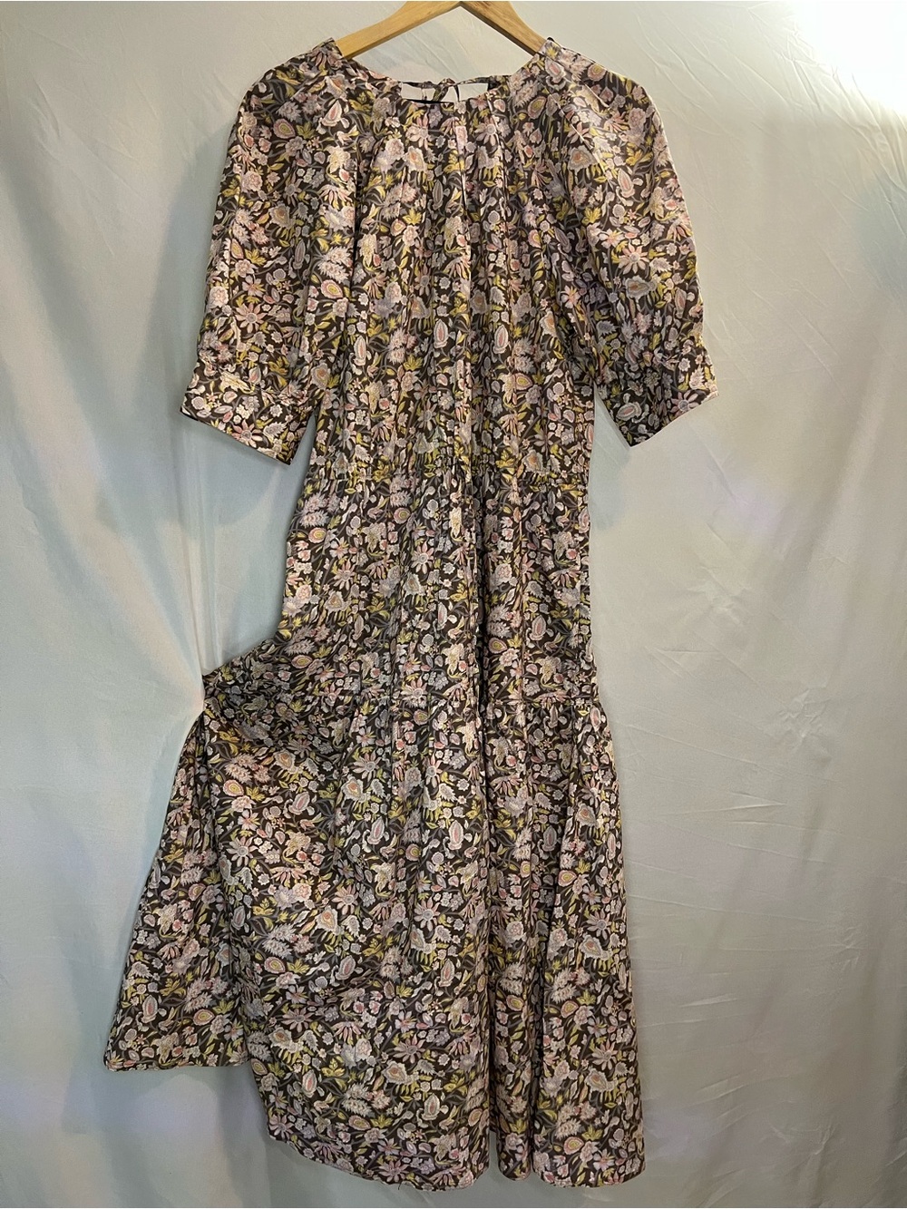 Hazlee Floral Poplin Drawstring Midi Dress | Polo by Ralph Lauren